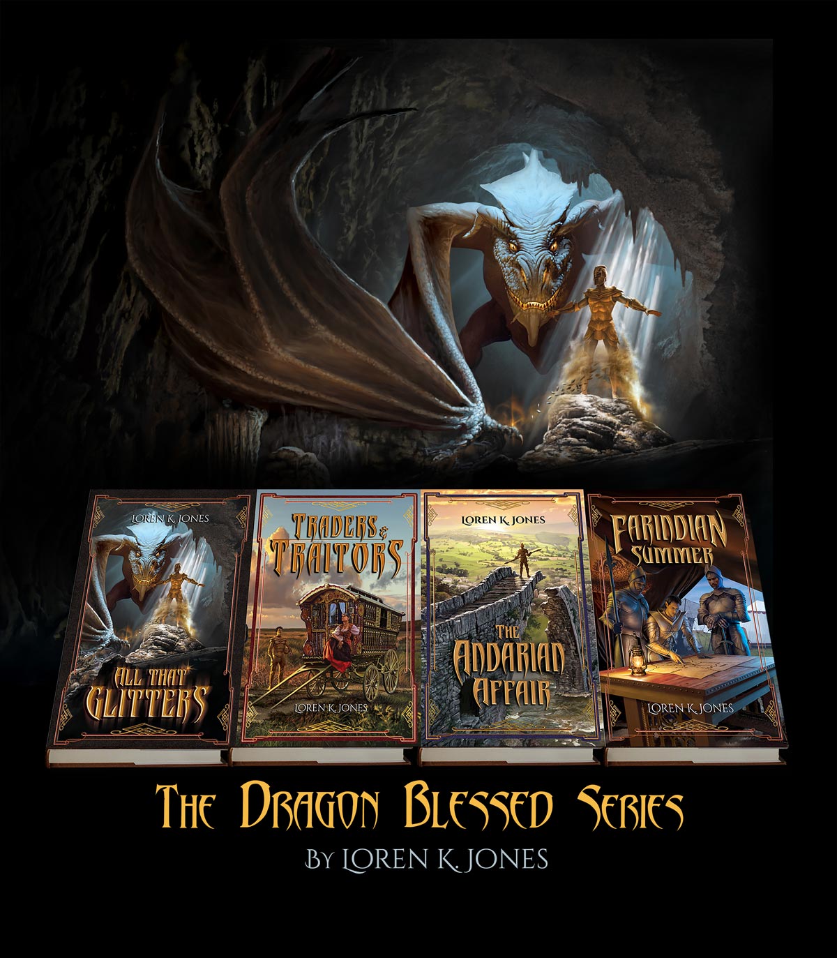 Book cover designs for the Dragon Blessed Series