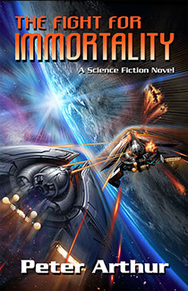 Book cover painting by Brad Fraunfelter for "The Fight for Immortality" by author Peter Arthur
