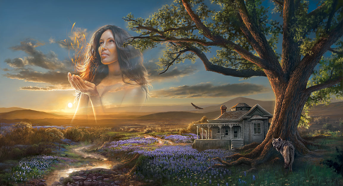 "Hidden Shadows" book cover illustration by Brad Fraunfelter.