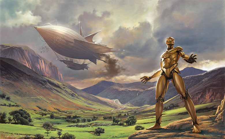 "The Marvelous Mechanical Man" print by Brad Fraunfelter (concept and painting)
