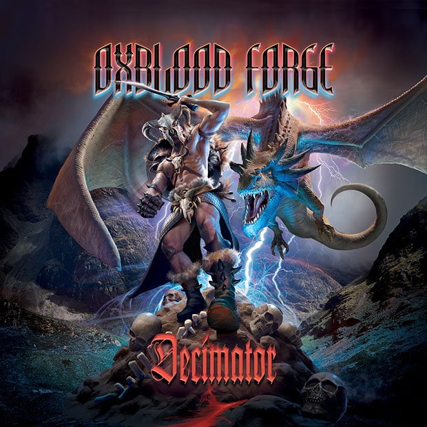 Album cover artwork fo Oxblood Forge "Decimator" by Brad Fraunfelter.