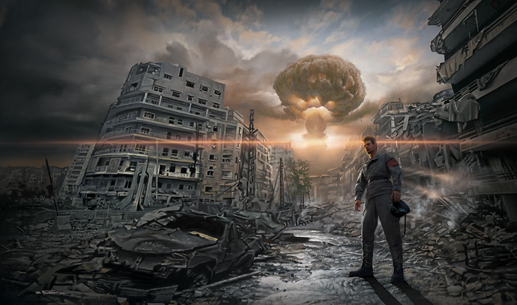 "Ragnarok" end of the world book cover illustration by Brad Fraunfelter.