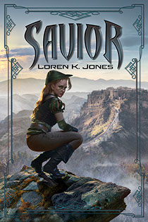Book cover illustrated by Brad Fraunfelter for author Loren K. Jones: "Savior".