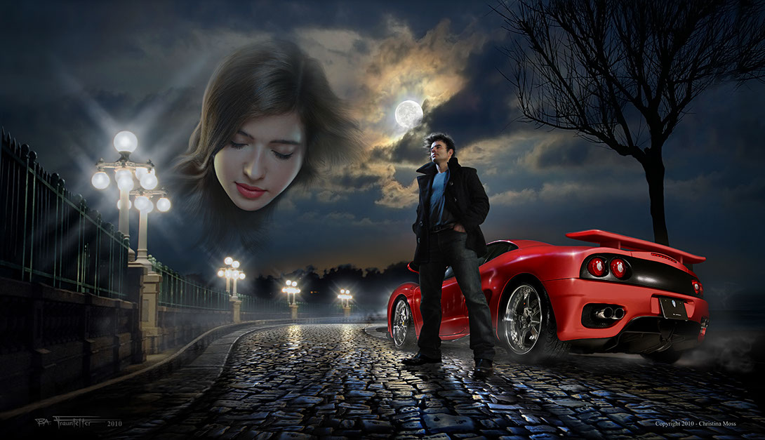 Artwork for the cover of "Vampire of My Dreams", a novella by Christina Moss.